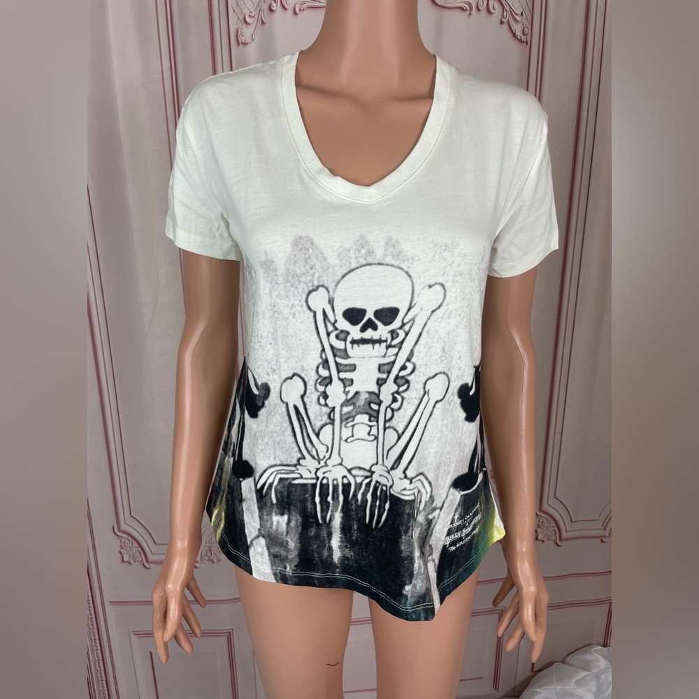 DISNEY PARK CARTOON t shirt skeletons size XS silly symphony NEW